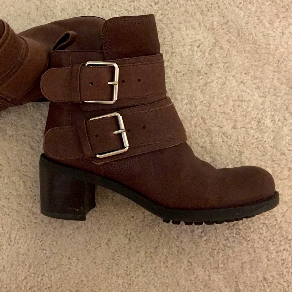 Clarks Brown Leather Ankle Boots